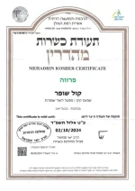 Kosher certificate for shofar